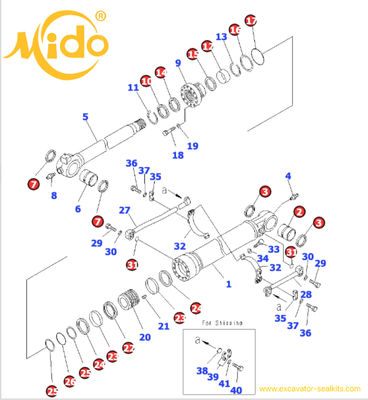 707-99-69550 7079969550 Komatsu PC700LC-8E0 PC800-8E0 Kit guarnizioni cilindro idraulico benna di alta qualità