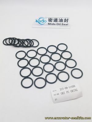 O-ring in PU Komatsu resistente all'abrasione e all'olio 21T-09-11450 | Kit O-ring in gomma di qualità superiore