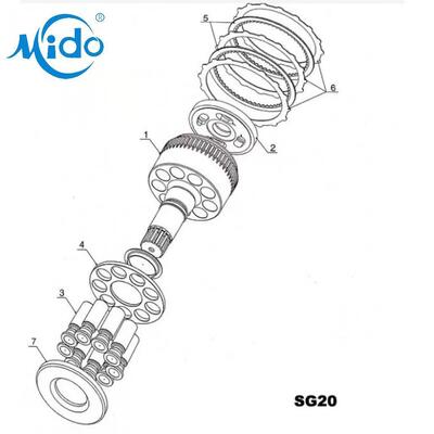 VOE14512788 14512788 Kit completo di guarnizioni e riparazione per motore oscillante TOSHIBA SG20 per escavatore EC360.