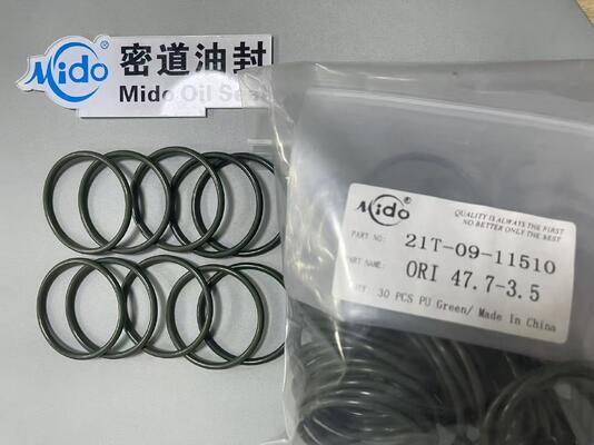 21T-09-11510 Komatsu Excavator Seal Kit | Precise Size Specification ORI 47.7-3.5 Green PU O-Rings