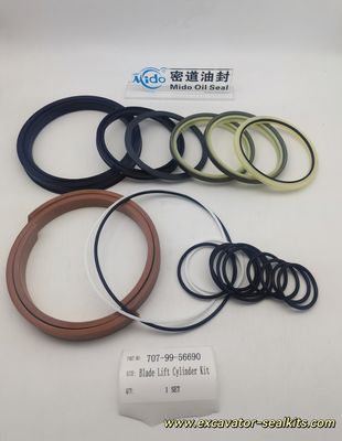 Kit completo di guarnizioni di riparazione serie Pro per kit di guarnizioni del cilindro idraulico di sollevamento della lama 707-99-56690 - Include tutte le guarnizioni e le guarnizioni